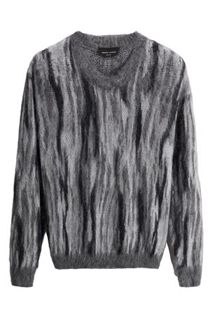 Maglione in misto mohair grigio ROBERTO COLLINA | RA28001GRIGIO